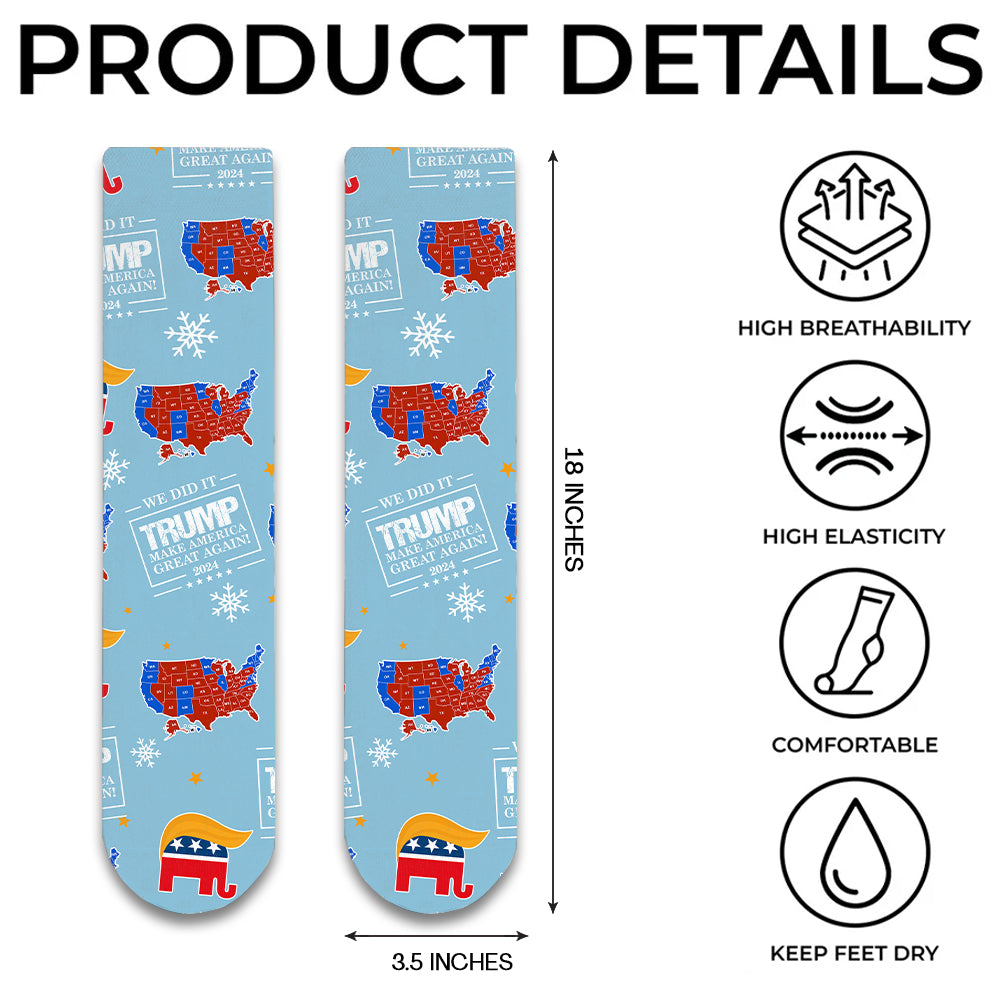 We Did It Trump Make America Great Again Socks HO82 65524