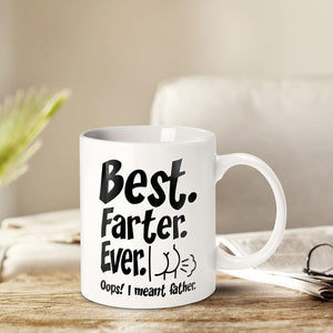 Fathers Day Funny Gifts for Dad Husband Him from Daughter Son Kids Wife - 11 OZ Ceramic Coffee Mug - Stocking Stuffers for Christmas Xmas,Birthday, Anniversary Gag Presents Ideas for Papa Step Dad