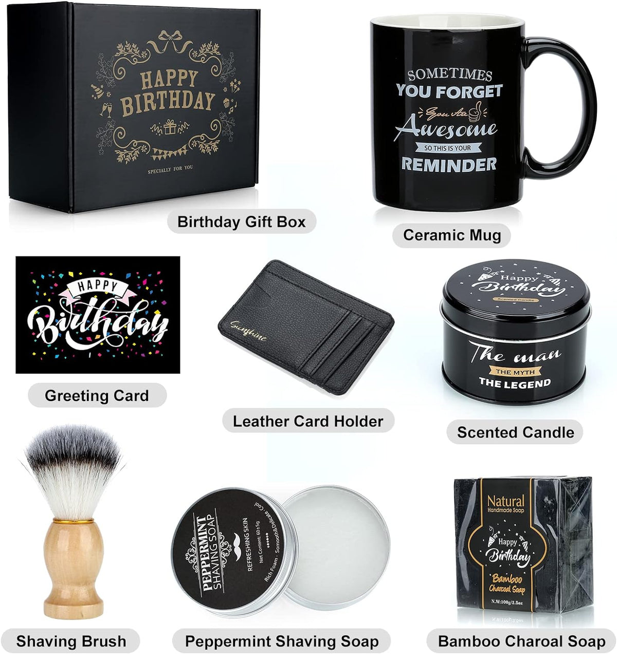 Birthday Gifts for Men Who Have Everything, Mens Birthday Gift Ideas, Unique Personalized Birthday Gifts Box for Dad Boyfriend Husband Brother Coworker, Thank You Gifts Presents Baskets for Him