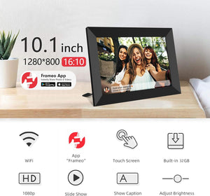 FRAMEO 10.1 Inch Smart Wifi Digital Photo Frame 1280X800 IPS LCD Touch Screen, Auto-Rotate Portrait and Landscape, Built in 32GB Memory, Share Moments Instantly via Frameo App from Anywhere