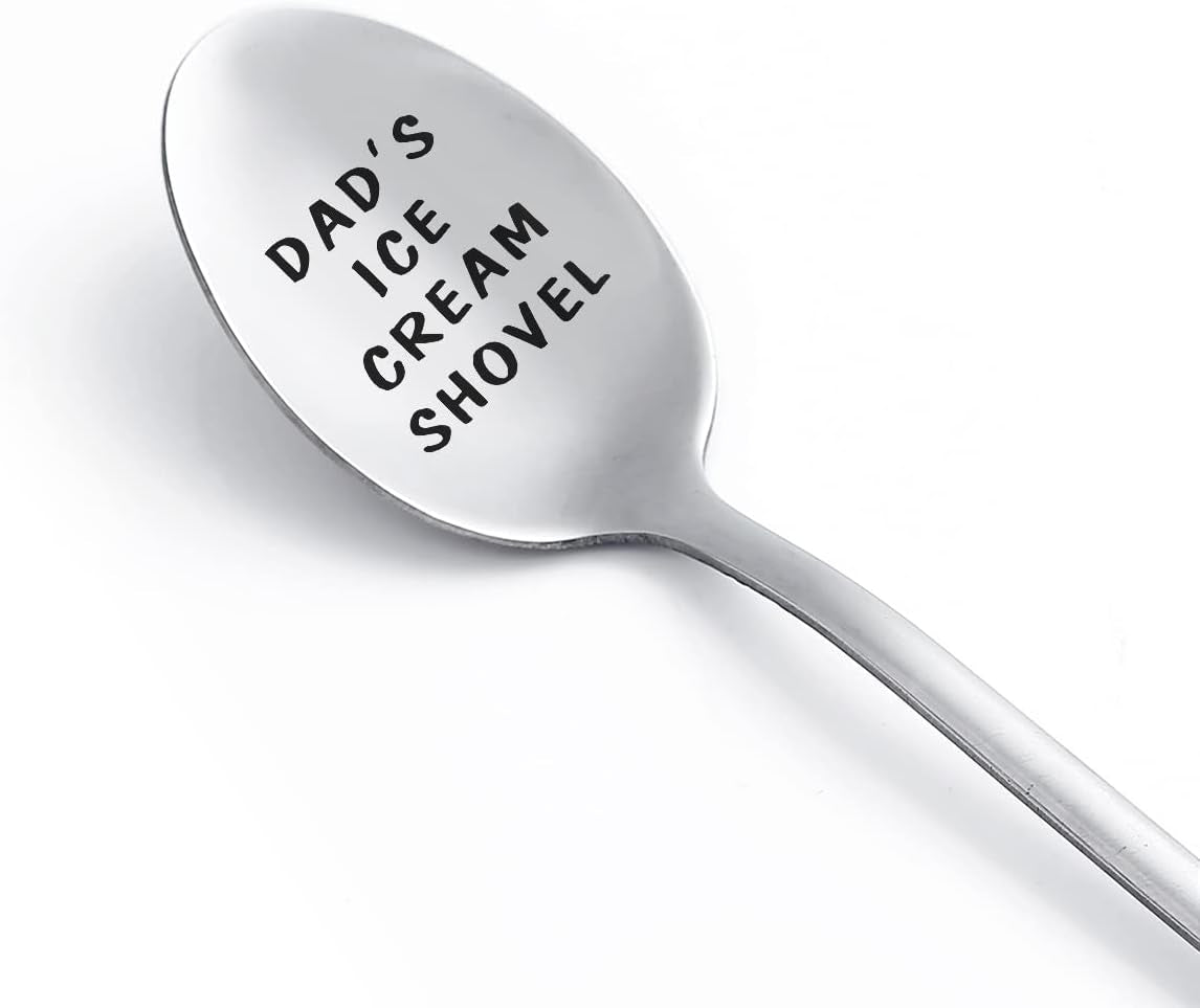 Gifts for Dad Fathers Gifts for Men Funny Engraved Stainless Steel Spoon Shovel, Birthday Father’S Day Gifts Thanksgiving Gifts for Him Grandpa.