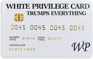 White Privilege Cards Trumps Everything Funny Card Joke Wallet Inspirational Cards (6) for Father'S Day