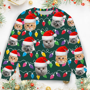 GeckoCustom Custom Face Christmas Family Pet Funny Xmas Leds Ugly Sweater HA75 891390