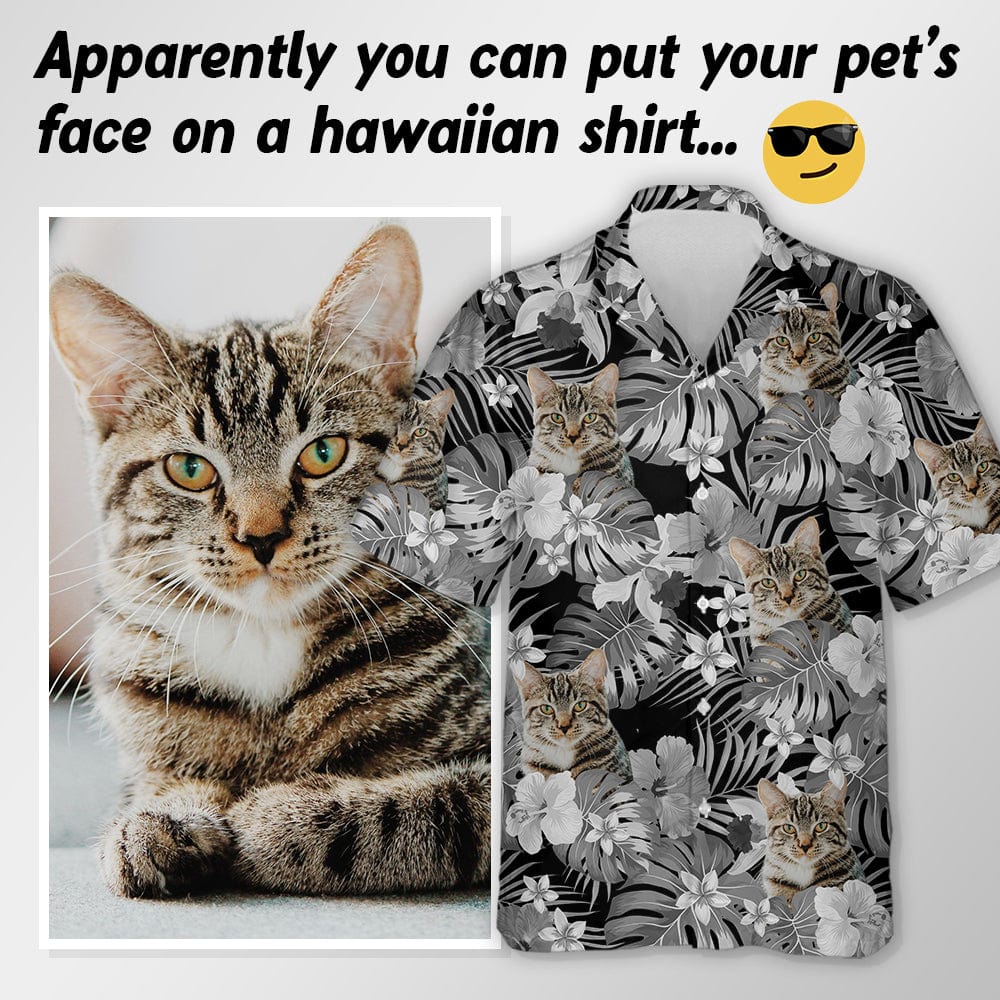 GeckoCustom Custom Photo Tropical Style Cat Hawaii Shirt N304 889467