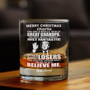 Great Grandpa Great Dad Trump Rock Glass N304 62563