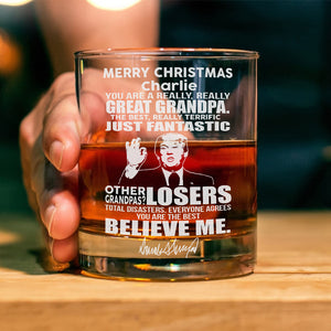 Great Grandpa Great Dad Trump Rock Glass N304 62563