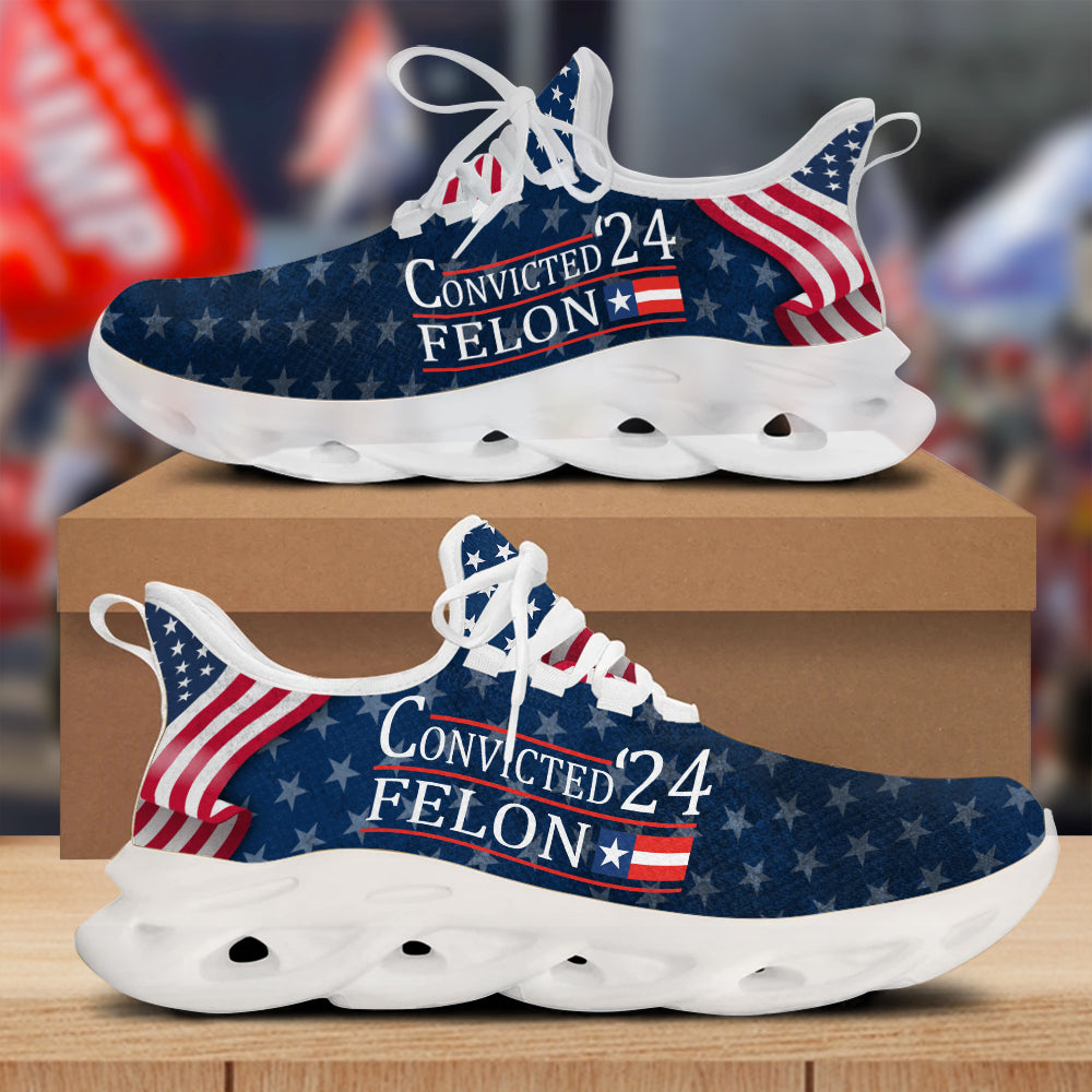 Trump 2024 Convicted '24 Felon Max Soul Shoes HO82 62904