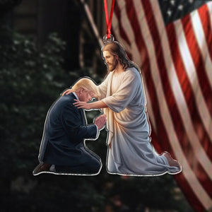 God Save The King, President Trump Acrylic Ornament Christmas Gift For Trump Fans HA75 63886