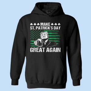 Make St Patrick's Day Great Again Funny Trump Beer Drinking Dark Shirt HO82 65624