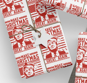 Trump Make Christmas Great Again Wrapping Paper TH10 64197