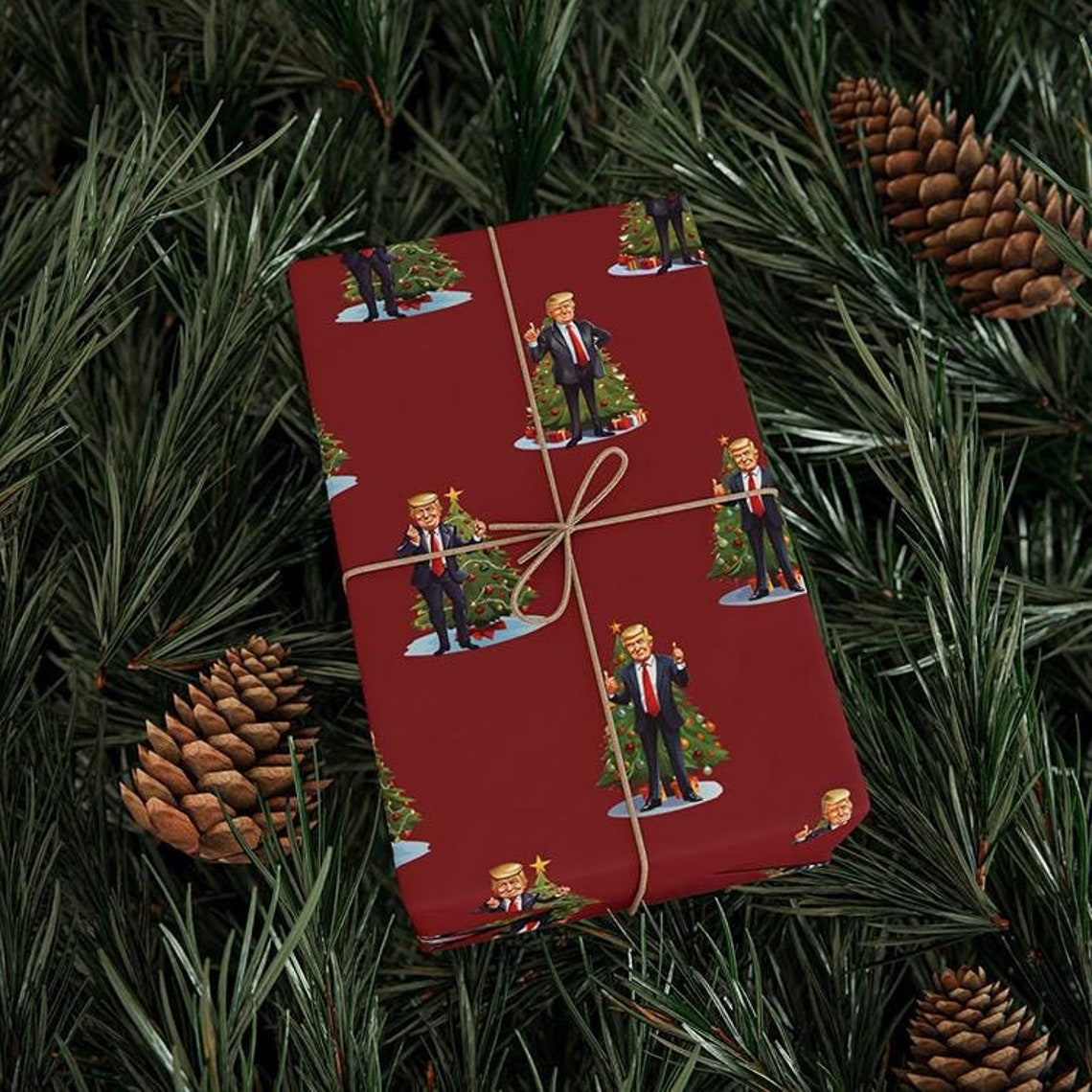 Trump On Wrapping Paper For Christmas Gift TH10 64199