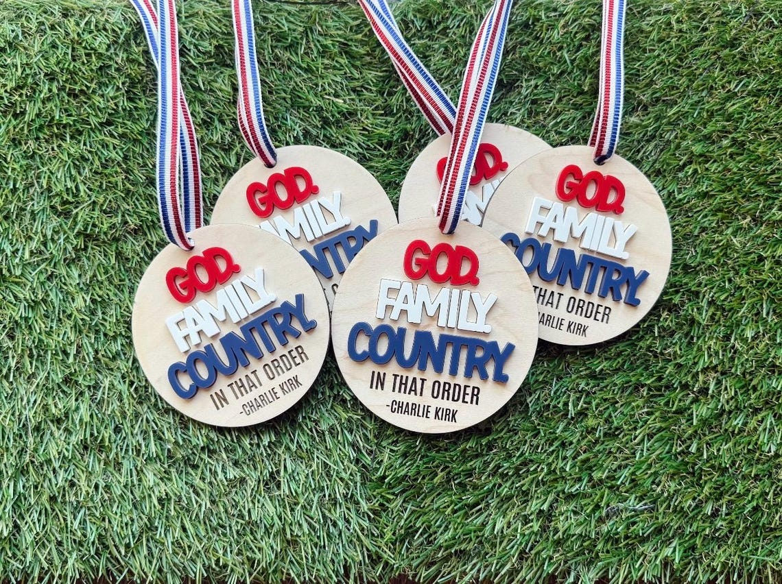 God Family Country, Charlie Kirk Ornament TH10 64589