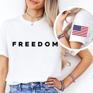 Freedom With America Sleeve Printing Shirt TH10 64499