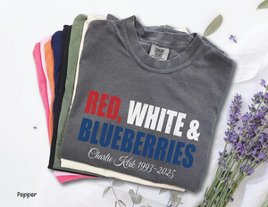 Red White & Blueberries Charlie Kirk 1993-2025 Comfort Shirt TH10 64503