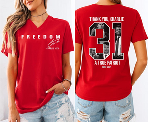 Freedom Charlie Kirk Signature Shirt, Justice for Charlie Kirk TH10 64587