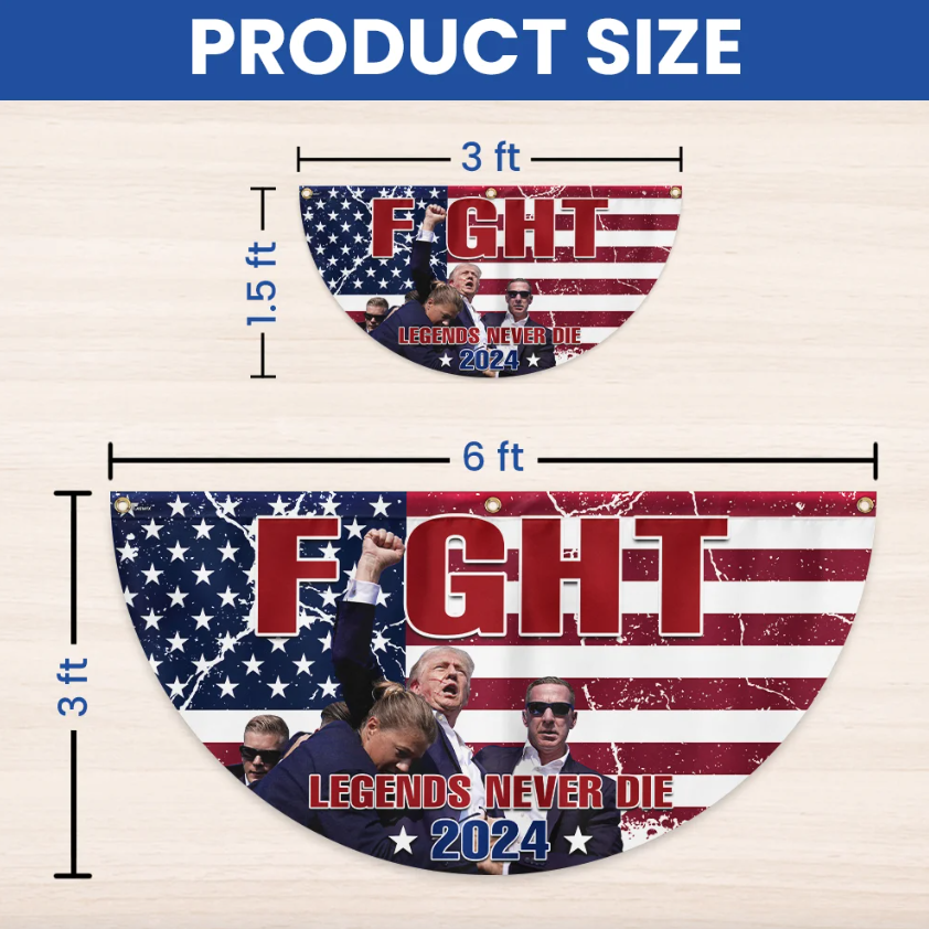 Trump Sh**ting Fi**t Legends Never D** Non-Pleated Fan Flag HO82 63280