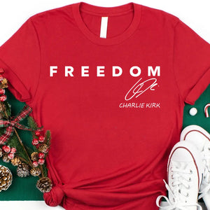Red Freedom Shirt | Charlie Kirk Red Shirt | We Wear Red Charlie Kirk Birthday October 14 Sweatshirt TH10 896179