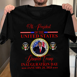 President Donald Trump Inauguration Day 2025 Dark Shirt HO82 65634