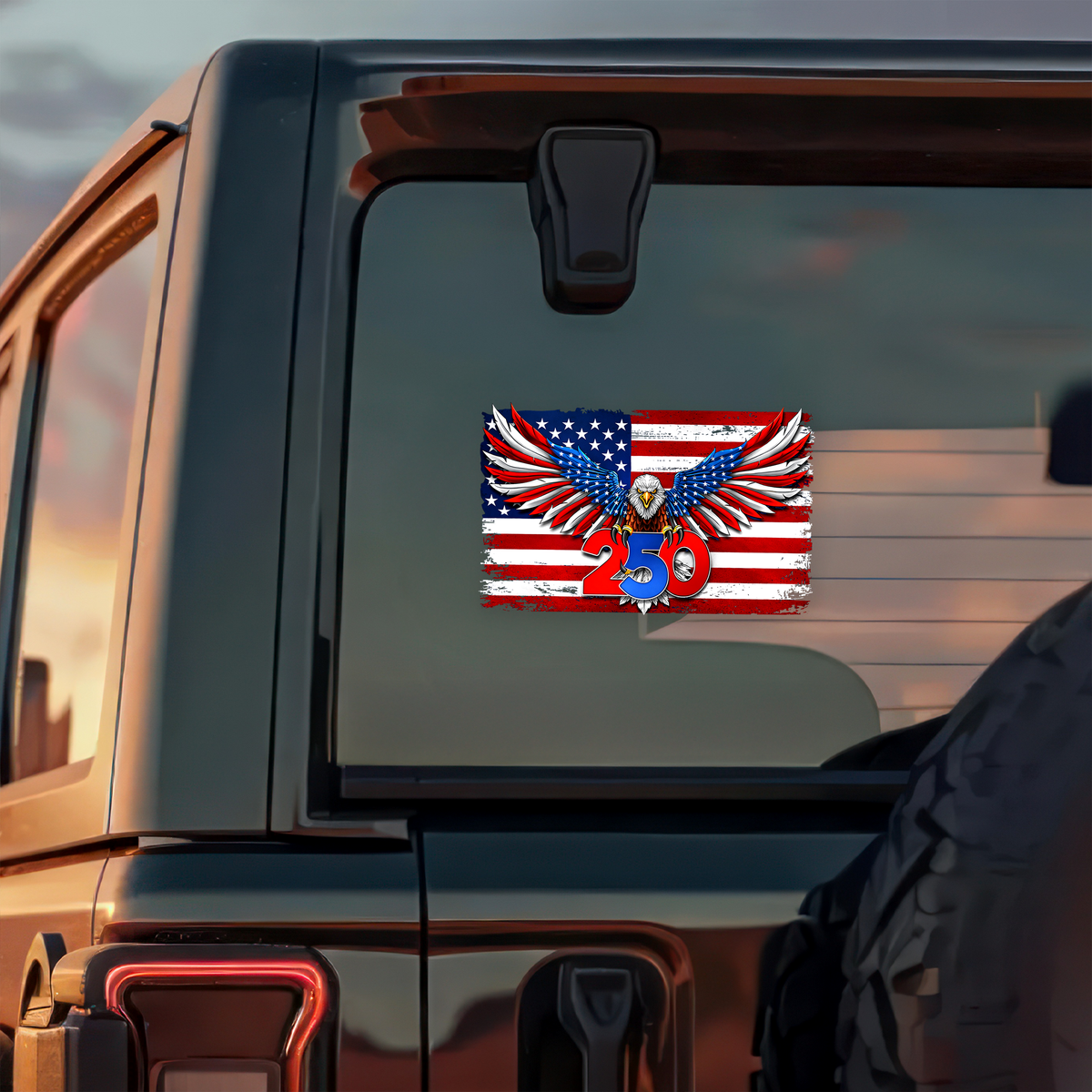 America 250th Anniversary United States Semiquincentennial 1776-2026 Patriotic Eagle Car Window Decal Sticker HO82 901080