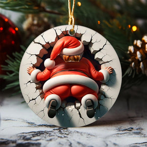 Santa Trump Ceramic Ornament N369 TH10 64227