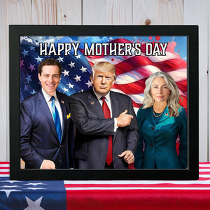 Custom Photo With Trump President Picture Frame Gift For Dad, Mom HO82 65706