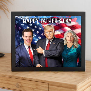 Custom Photo With Trump President Picture Frame Gift For Dad, Mom HO82 65706