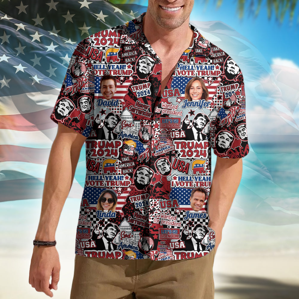 Custom Photo Trump 2024 Hawaii Shirt N369 62567