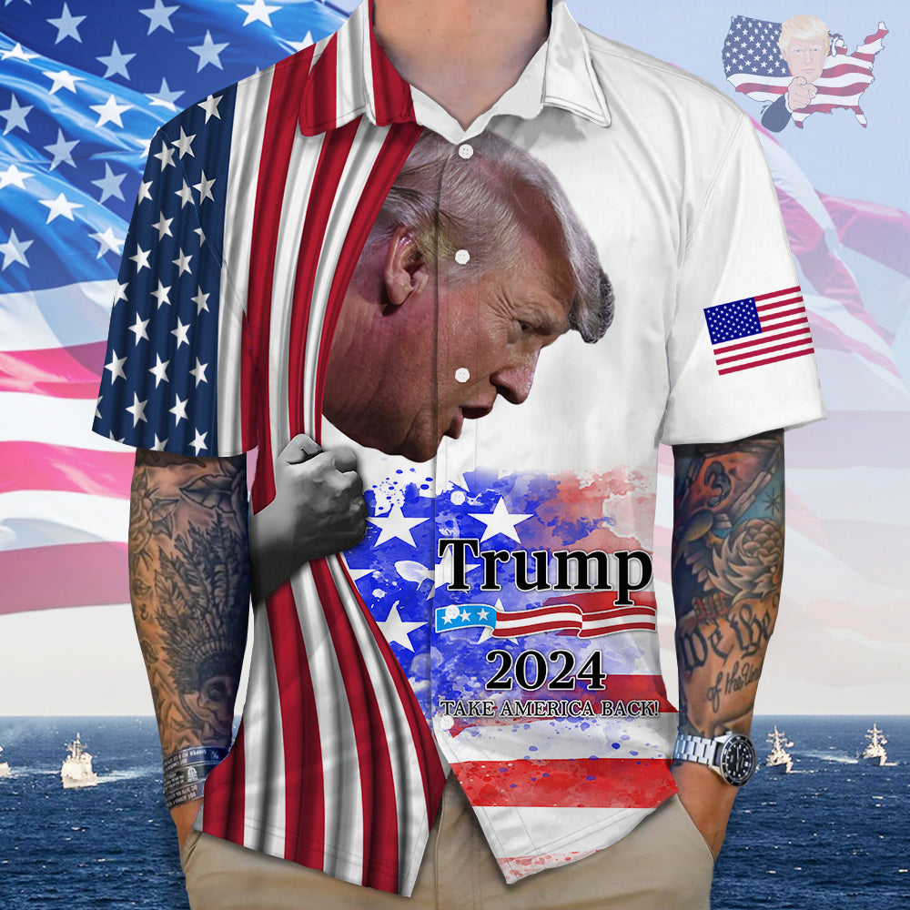 Trump 2024 Save America Again Hawaii Shirt DM01 62513