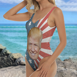 Custom Photo Trump Funny Face Swimsuit TH10 62499