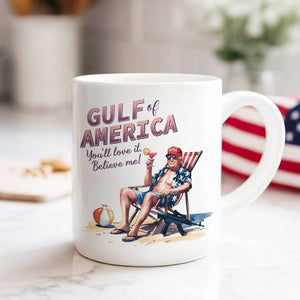 Donald Trump Chilly Gulf of America Ocean White Mug LM32 65289