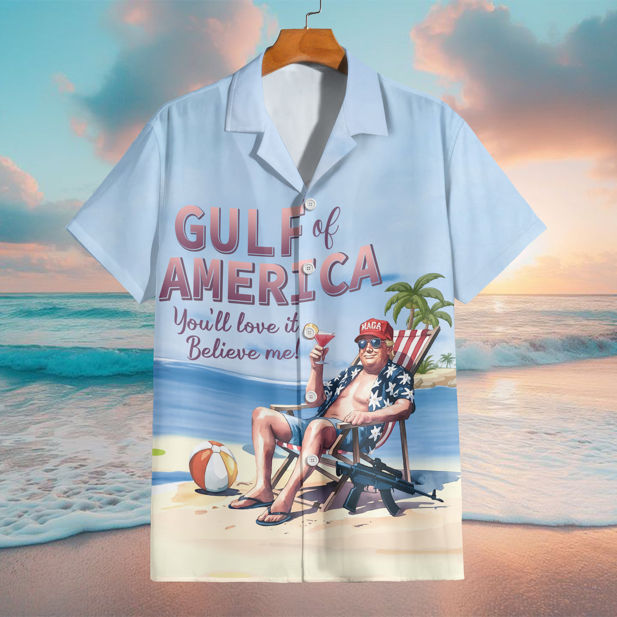 Donald Trump Chilly Gulf of America Ocean Hawaii Shirt LM32 65291