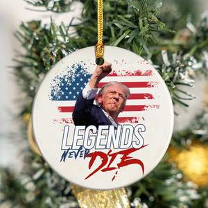 Donald Trump Legends Never D** Ceramic Ornament TH10 63465