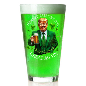 Trump Make ST. Patricks Day Great Again Beer Glass CH07 67254