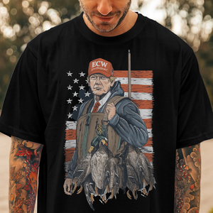 Trump Duck Hunting Flag Dark Shirt TH10 63595