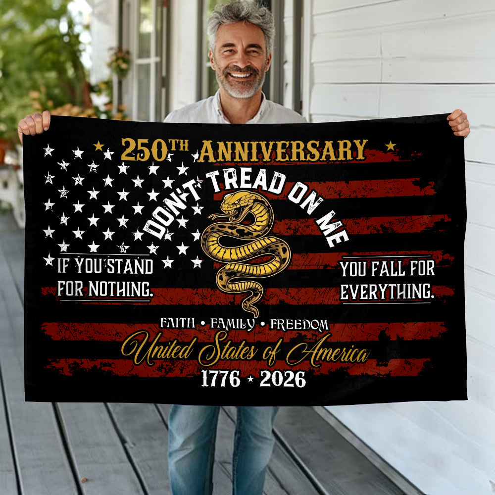 USA 250th Anniversary House Flag – Don’t Tread On Me Patriotic Design LM32 897743
