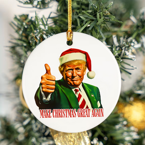 Make Christmas Great Again With Trump Ceramic Ornament HA75 63655