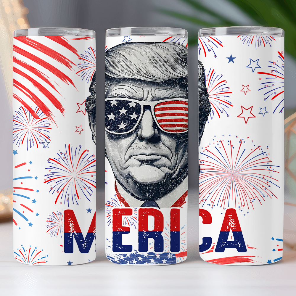 Independence Day American Trump Skinny Tumbler DM01 62801