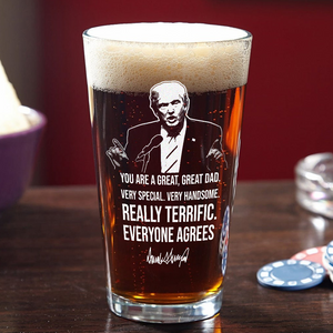 Great Grandpa Great Dad Trump Print Beer Glass DM01 62653