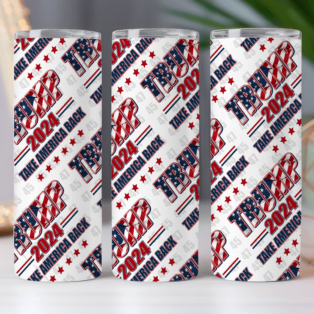 Trump 2024 Take America Back Skinny Tumbler DM01 62821