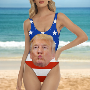 Custom Photo Trump Funny Face Swimsuit TH10 62499