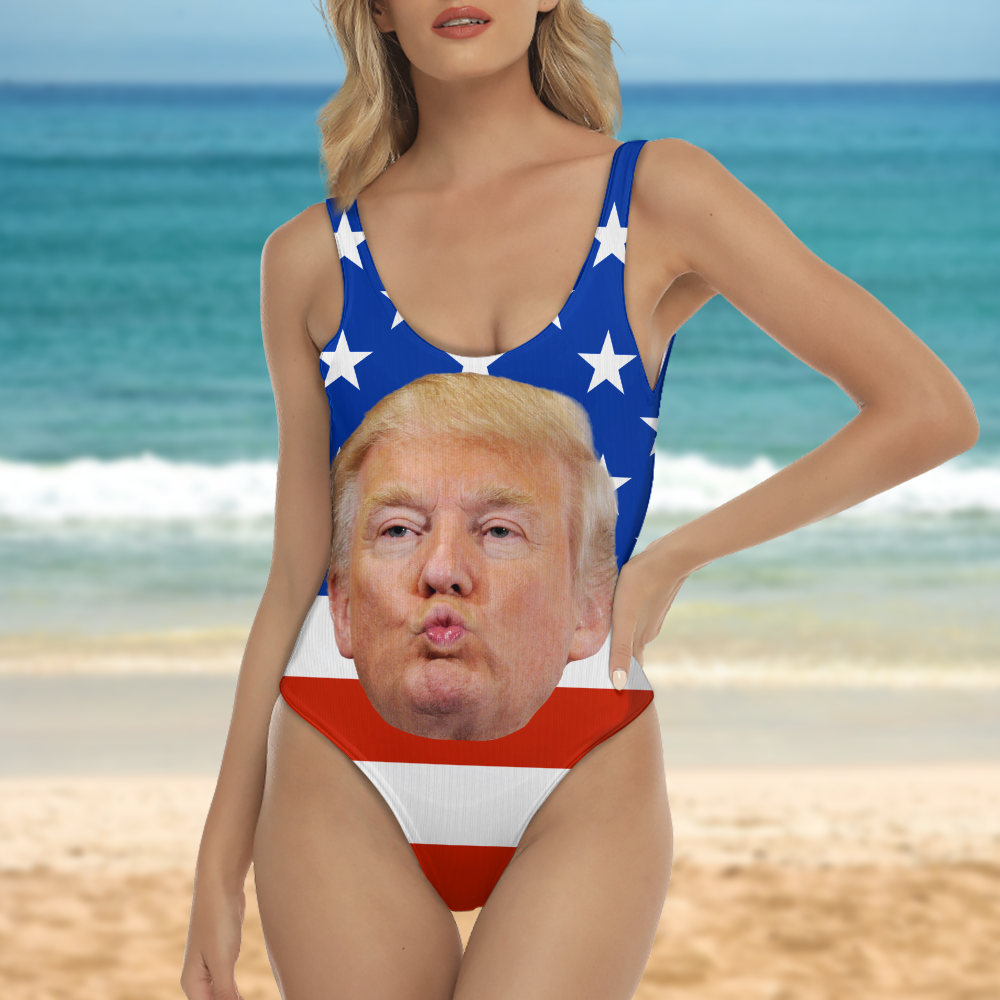 Custom Photo Trump Funny Face Swimsuit TH10 62499