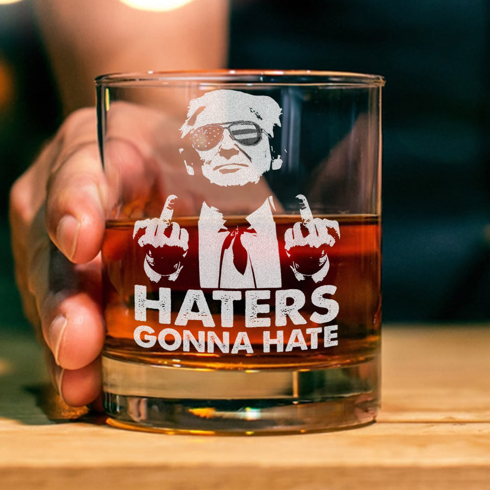 President Donald Trump 2024 Middle Finger F**k Your Feelings Rock Glass DM01 62863