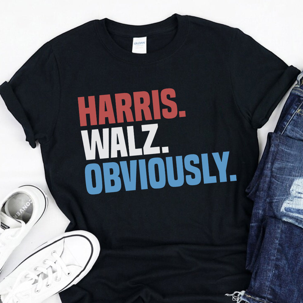 Kamala Harris Walz Obviously Madam President Election Dark Shirt HO82 65012