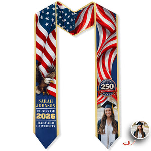 Personalized Graduation Stole America 250 Years 1776-2026 HO82 901514