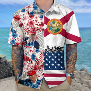 Custom Trump With State Flag Hawaiian Shirt TH10 62543