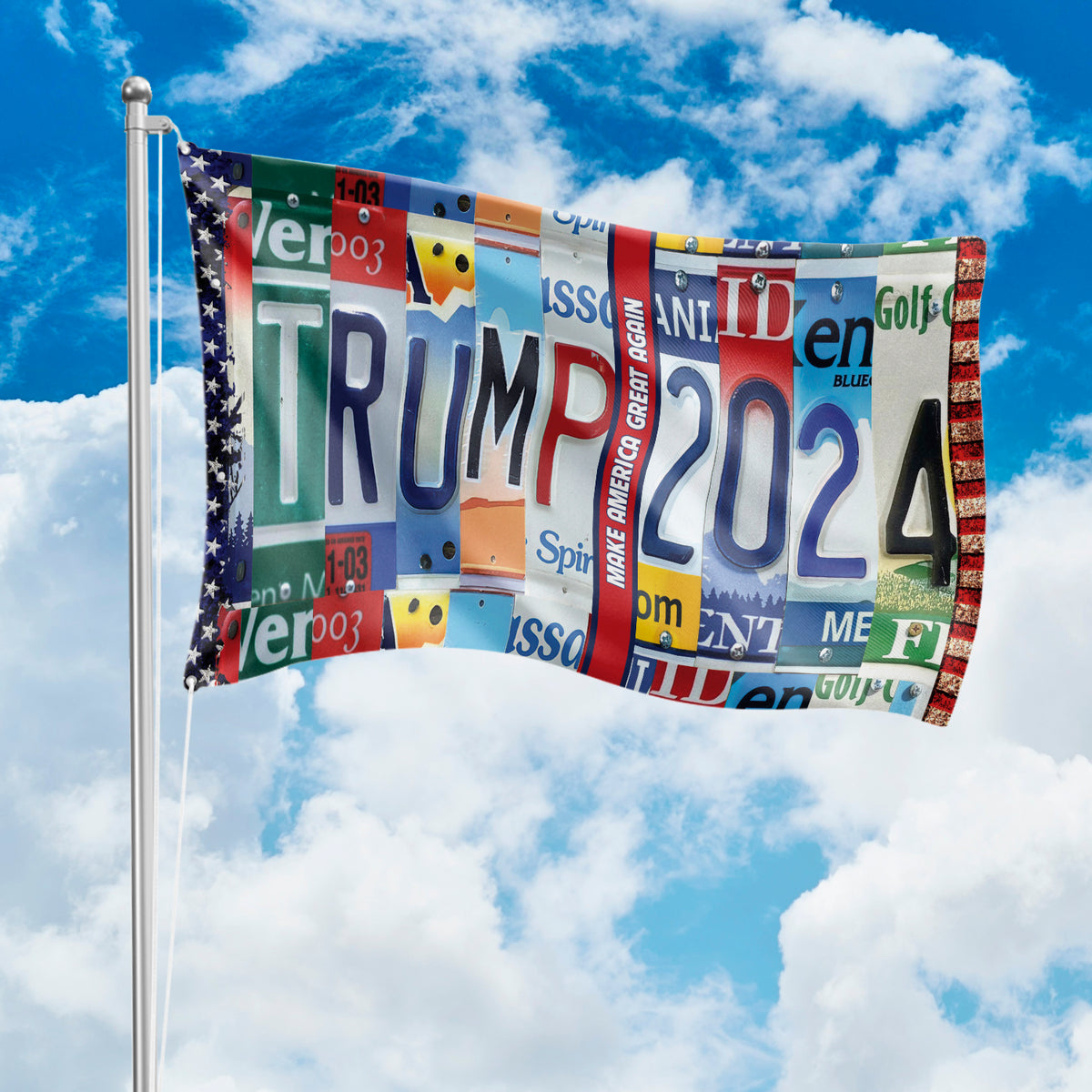 Donald Trump 2024 Double-Sided Flag DM01 62939