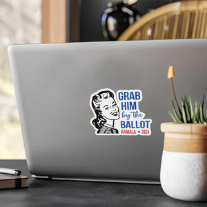 Grab Him By The Ballot - Kamala 2024 Sticker HA75 63524