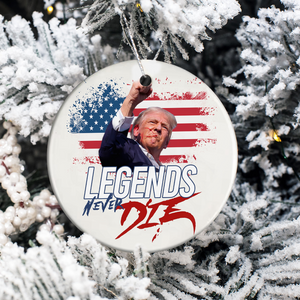 Donald Trump Legends Never D** Ceramic Ornament TH10 63465