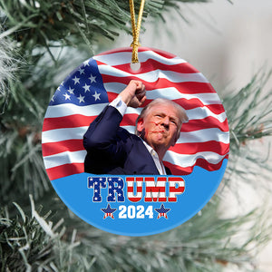 Trump 2024 F**ht For America Ceramic Ornament HA75 63132