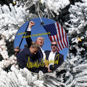 Never Surrender Trump Fi**t Ceramic Ornament DM01 63235